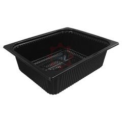 325x265 H:100 Yemek Kabı Siyah - 240 Adet